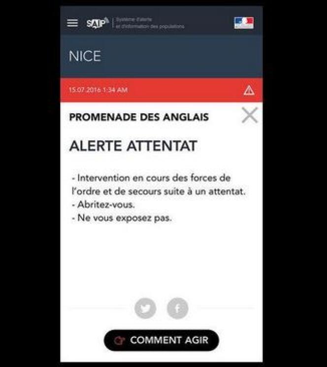L’application SAIP a mis deux heures à envoyer l’alerte après l’attentat de Nice.
