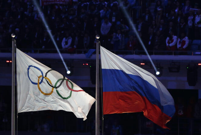 Lors de la cérémomnie de clôture des Jeux olympiques de Sotchi, en 2014.