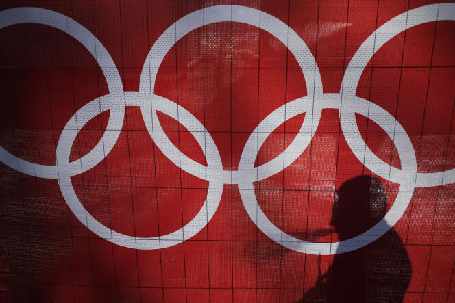 Les anneaux olympiques durant les Jeux de Sotchi en 2014.