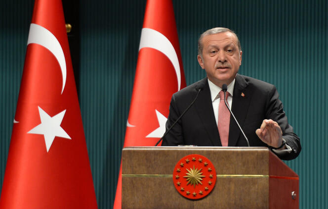 Recep Tayyip Erdogan le 20 juillet à Ankara, Turquie.