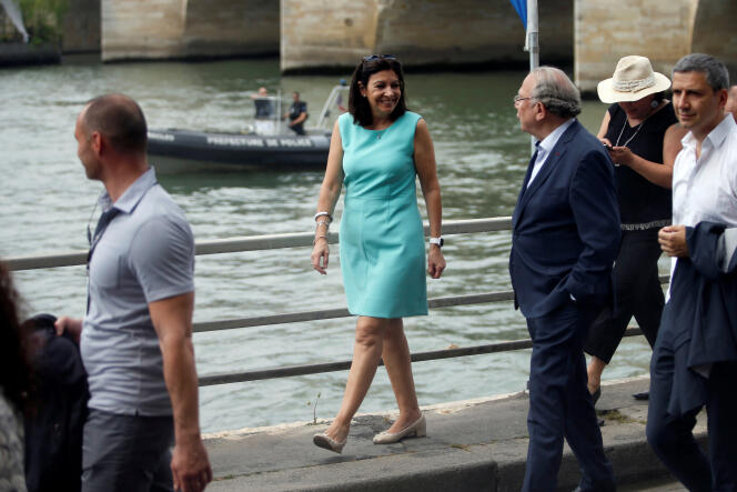 Anne Hidalgo, maire PS de la capitale, à Paris Plages, le 20  juillet.