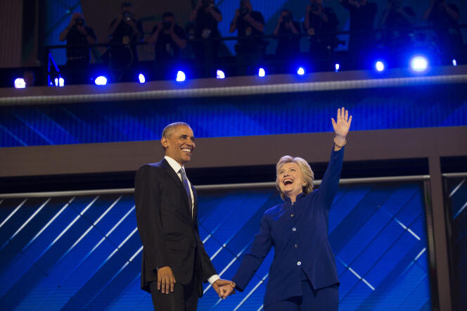 Barack Obama et Hillary Clinton, à Philadelphie (Pennsylvanie), le 27 juillet.