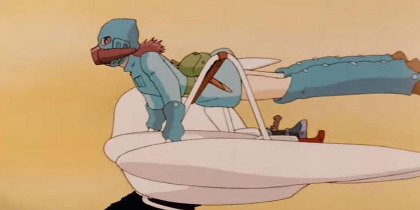 Lengin Volant Du Nausicaä De Miyazaki Décolle Dans Le