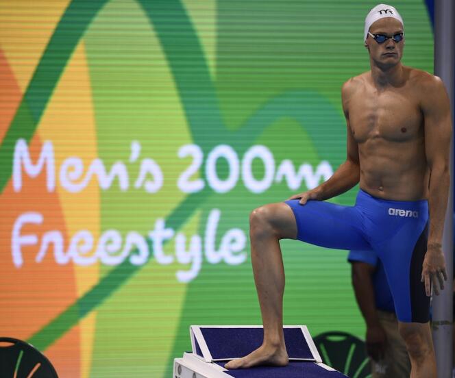 Yannick Agnel, le 7 août, juste avant son élimination en séries du 200 m à Rio.