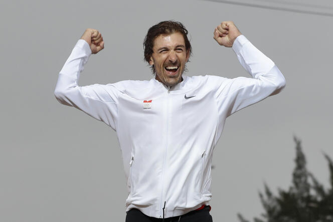 Fabian Cancellara sur le podium du contre-la-montre des JO.
