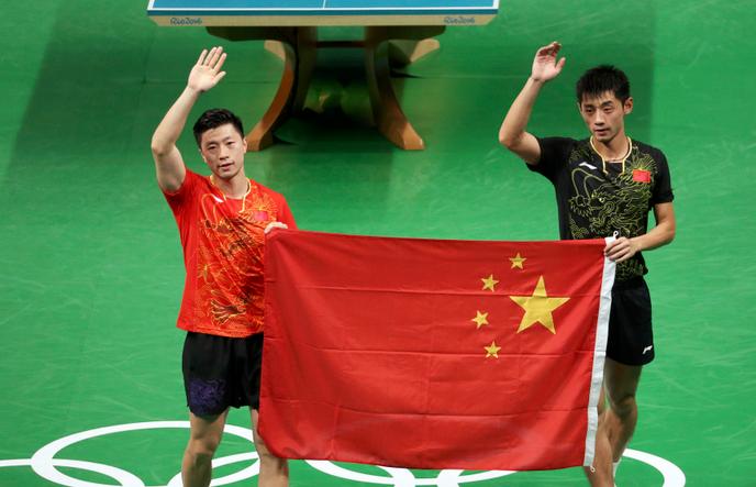 Jo 2016 Tennis De Table Passation De Medaille Chinoise