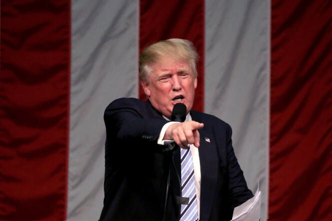 Donald Trump, lors d’un meeting de campagne à Fairfield (Connecticut), le 13 août.