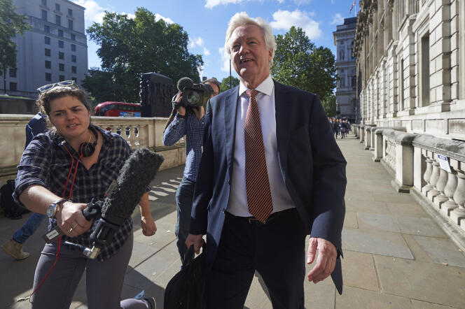 Le ministre du Brexit, David Davis, à Londres, le 14 juillet 2016.