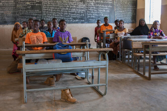 Dans la classe de Yonli Bapougouni, le pupitre vacant où Taladi s’asseyait avant d’être enlevée.