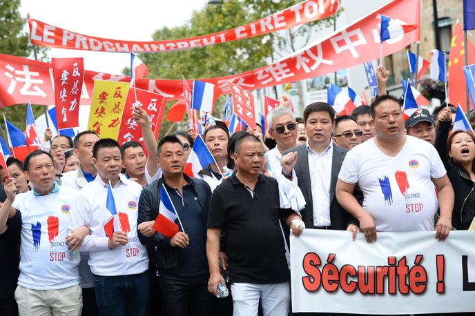 Manifestation de la communauté chinoise pour la sécurité, le 21 août, à Paris.