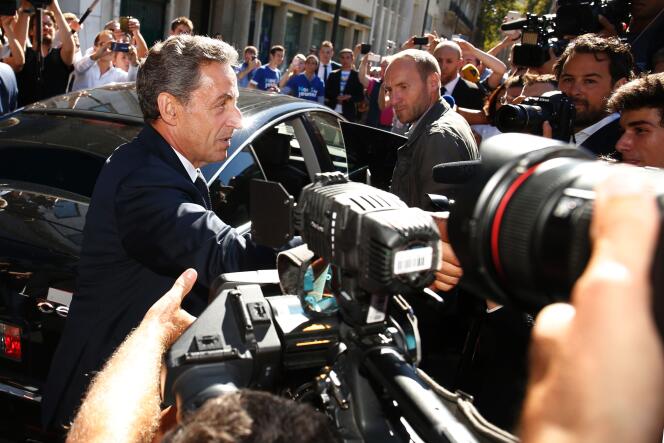 Nicolas Sarkozy face aux journalistes, mardi 23 août.