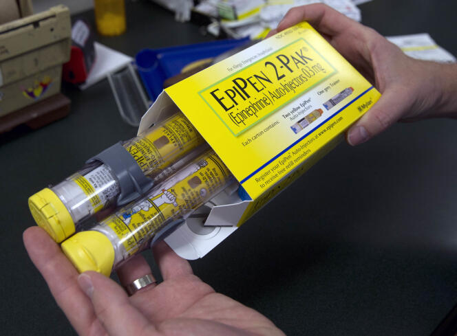 L’EpiPen, du laboratoire Mylan, contient de l’adrénaline auto-injectable utilisé comme traitement de réactions allergiques aigües afin d’éviter un choc anaphylactique.