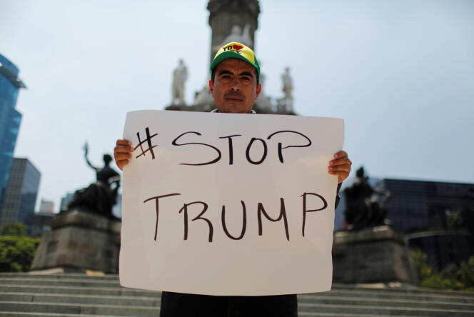 Un manifestant à Mexico le 31 août 2016.