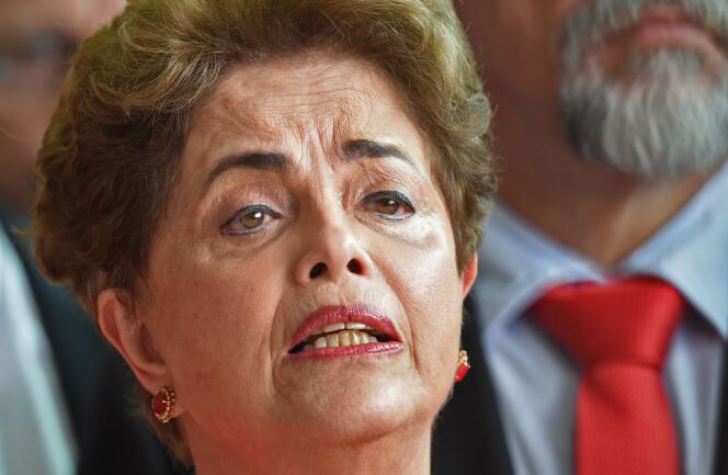 Dilma Rousseff, le 31 août, jour de sa destitution.