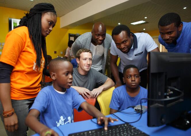 Marck Zuckerberg, le PDG de Facebook à Lagos (Nigeria) le 31 août 2016