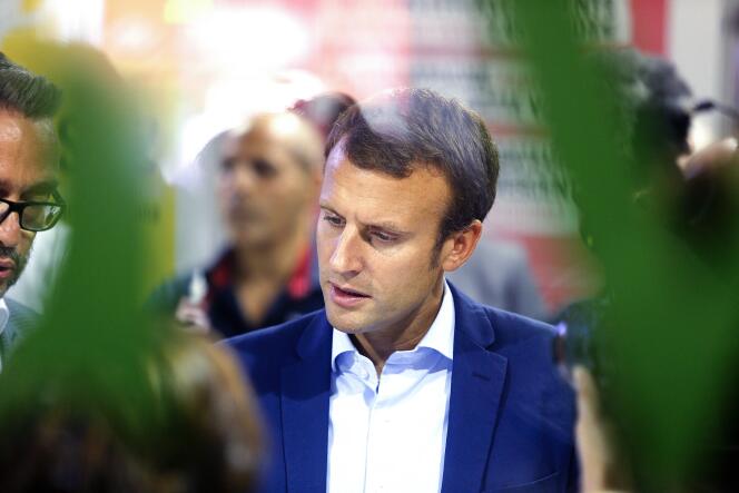 L’ancien ministre de l’économie Emmanuel Macron, le 1er septembre, à Châlons-en-Champagne.