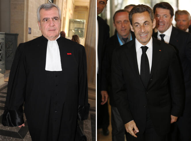 L’avocat Thierry Herzog et Nicolas Sarkozy, en 2014.