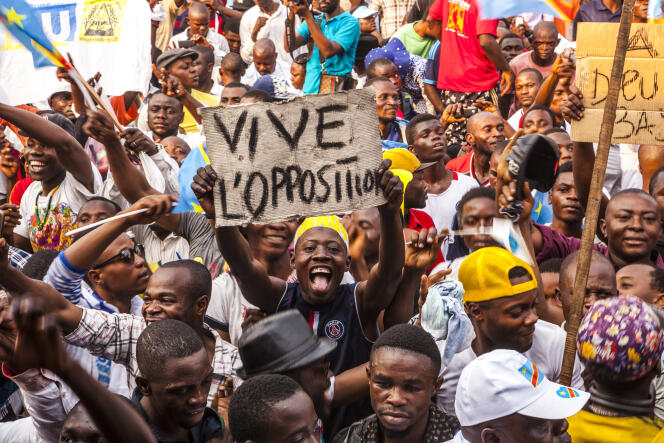Manifestation de l’opposition, au Congo-Kinshasa, le 31 juillet 2016.
