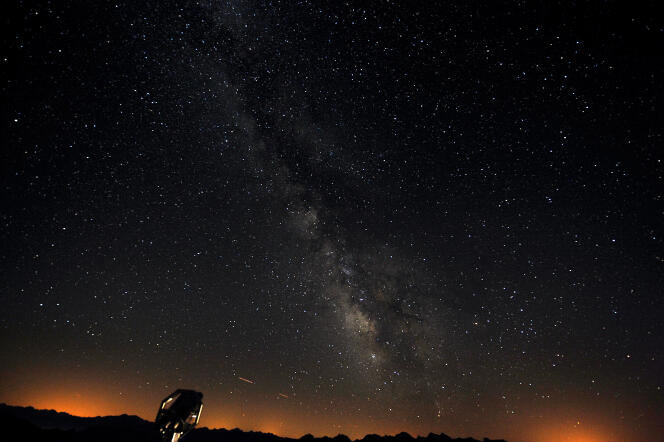 La Voie lactée, en août 2010 depuis l'observatoire du pic du Midi.