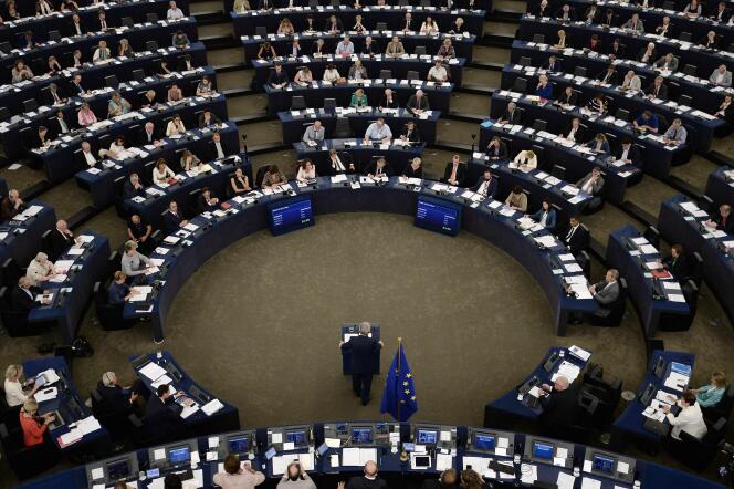 Le président de la Commission européenne, Jean-Claude Juncker, lors de son discours sur l’état de l’Union, devant le Parlement à Strasbourg, le 14 septembre 2016.