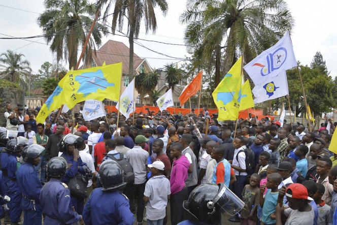 Rassemblement d’opposants à Joseph Kabila, le 19 septembre 2016 à Goma, dans l’est de la République démocratique du Congo.