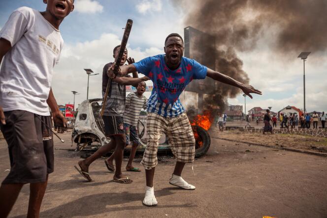 Des manifestants à Kinshasa, le 19 septembre 2016.