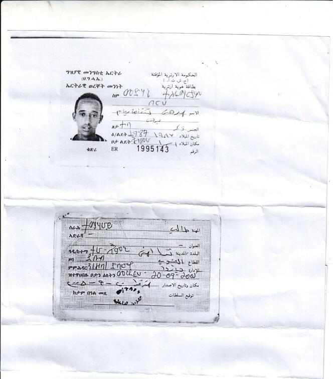 Un certificat d’études de Medhanie Tesfamariam Behre, qui atteste de sa date de naissance, en 1987.