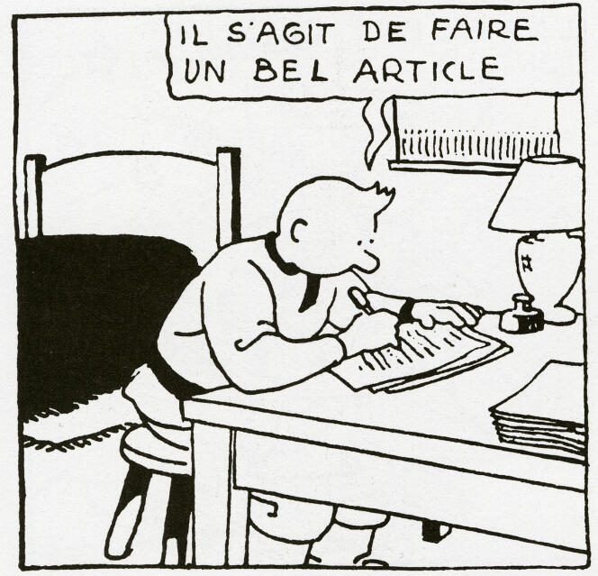 C’est dans « Tintin au pays des Soviets » que le reporter va écrire le seul article de sa carrière.