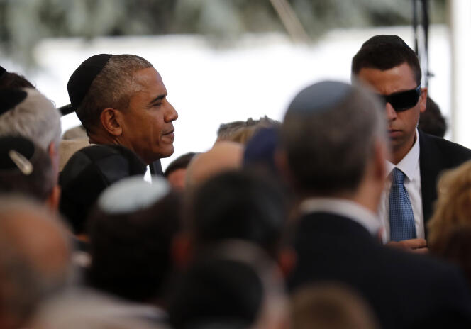 Barack Obama aux funérailles de Shimon Pérès.