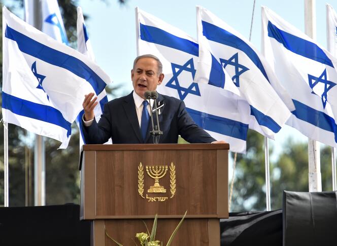 Benyamin Nétanyahou lors des obsèques de Shimon Peres, le 30 septembre.
