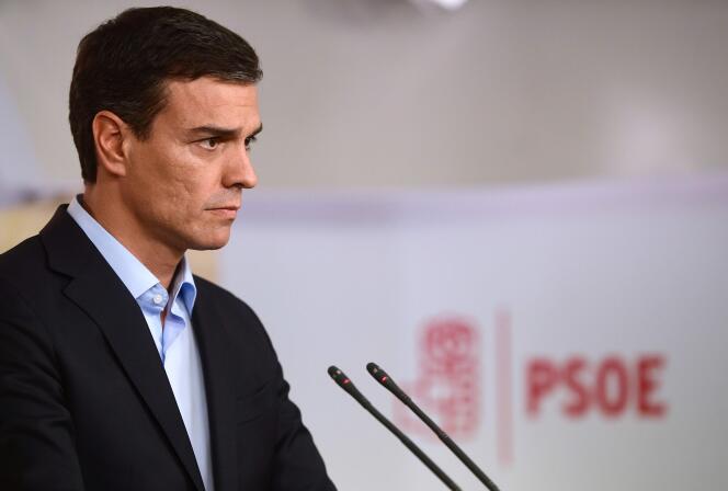 Pedro Sanchez, secrétaire général démissionnaire du PSOE, le 26 septembre à Madrid.