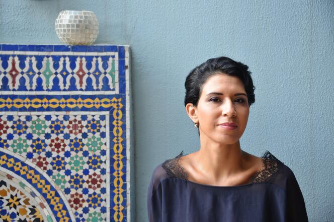 Meryem Cherkaoui, 38 ans, chez elle, à Casablanca.