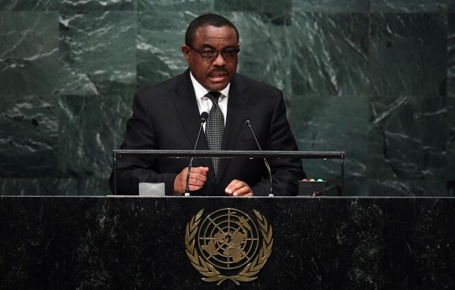 Le premier ministre éthiopien, Hailemariam Dessalegn, le 22 septembre à la tribune des Nations unies à New York.