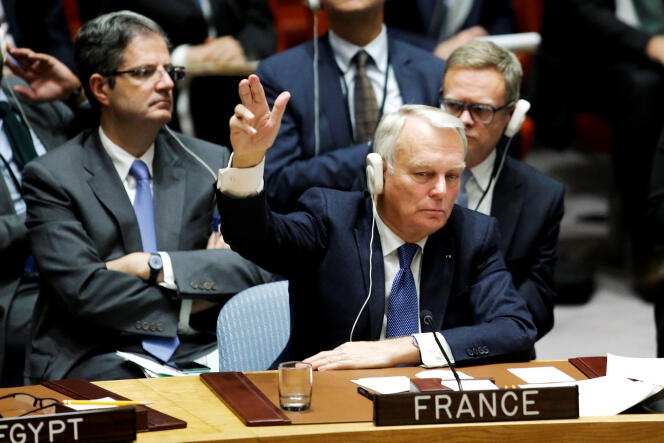 France's Foreign Minister Jean-Marc Ayrault at the U.N.