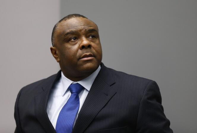 L’ex-vice-président de la République démocratique du Congo Jean-Pierre Bemba, a la Cour pénale internationale (CPI), à La Haye (Pays-Bas), le 21 juin.