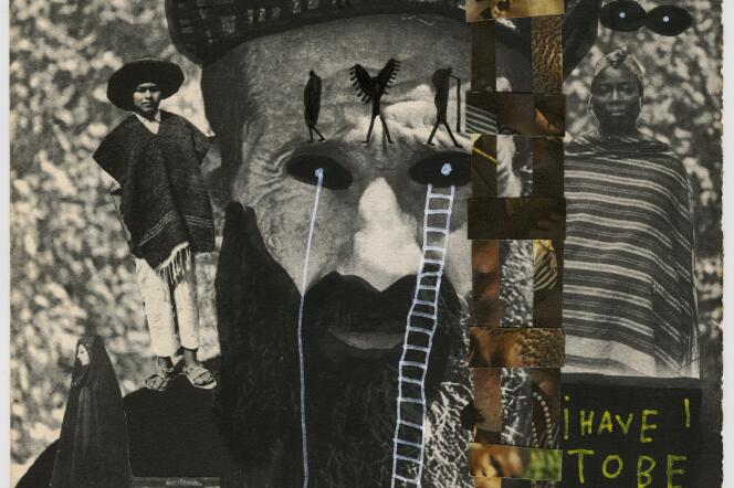 Mohamed Baala, série « The time in my brain »  Courtesy Galerie127, Marrakech18 pages d’un livre d’histoire portant sur le colonialisme avec intervention au feutre, découpage et collage.