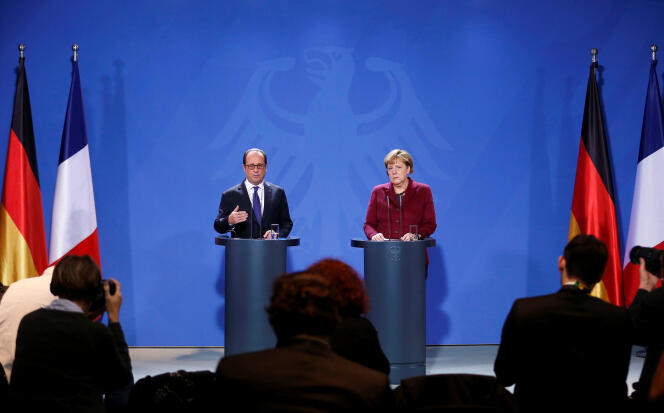Angela Merkel et François Hollande, à Berlin, le 20 octobre.