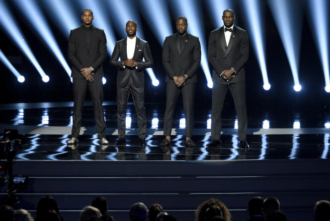 Carmelo Anthony, Chris Paul, Dwyane Wade and LeBron James avaient ouvert la cérémonie des ESPY Awards par une longue adresse en faveur des droits civiques.