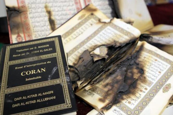 Des copies du Coran brûlées, à Ajaccio, à la fin de décembre 2015.