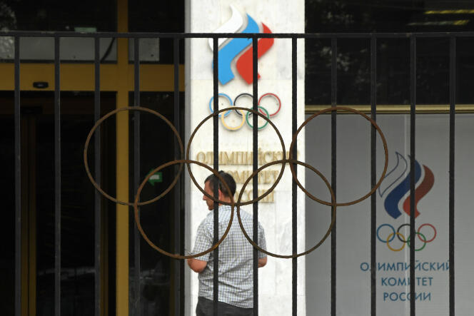 Le siège du Comité olympique russe, le 25 juillet.
