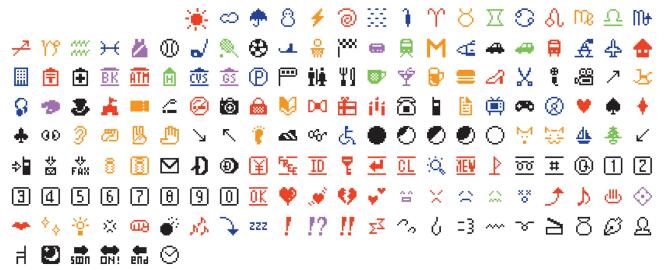 Les emojis conçus par Shigetaka Kurita.