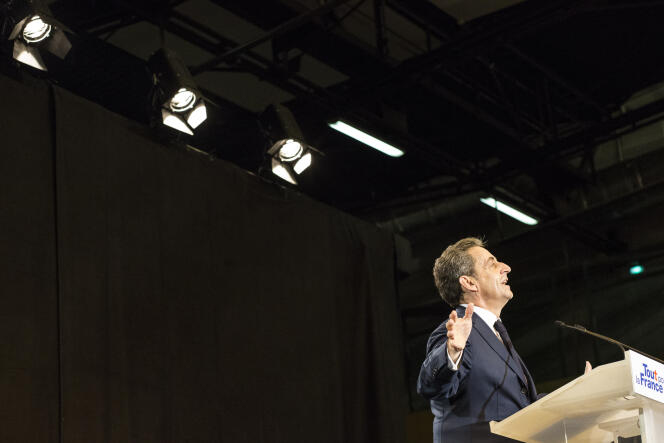 Nicolas Sarkozy lors d’un meeting, salle Vallier à Marseille, le 27 octobre 2016.