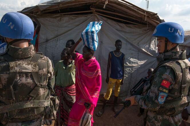 Des casques bleus à Juba, le 3 septembre 2016.