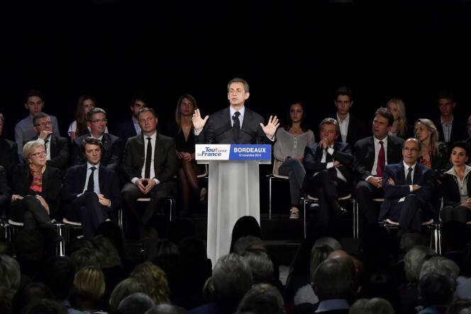 Nicolas Sarkozy à Bordeaux, le 12 novembre.