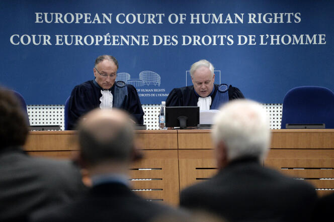 A la Cour européenne des droits de l’homme, en octobre 2015.