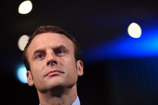 Emmanuel Macron au ministère des finances en 2015.