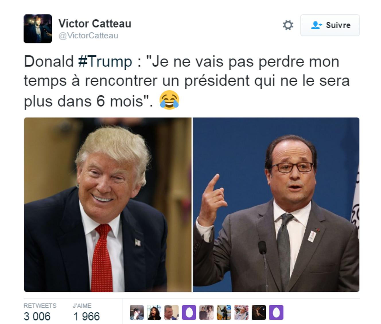 La fausse citation de Donald Trump sur François Hollande