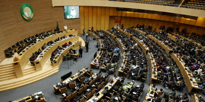 L’assemblée générale de l’Union africaine, au siège de l’organisation, à Addis-Abeba, en janvier 2016.