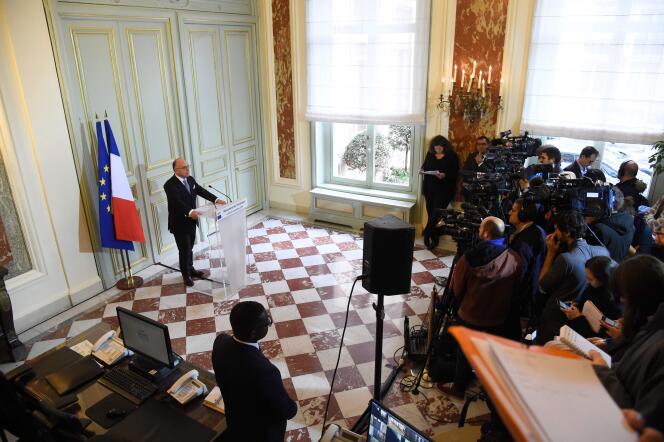 Conférence de presse de Bernard Cazeneuve, lundi 21 novembre à Paris.