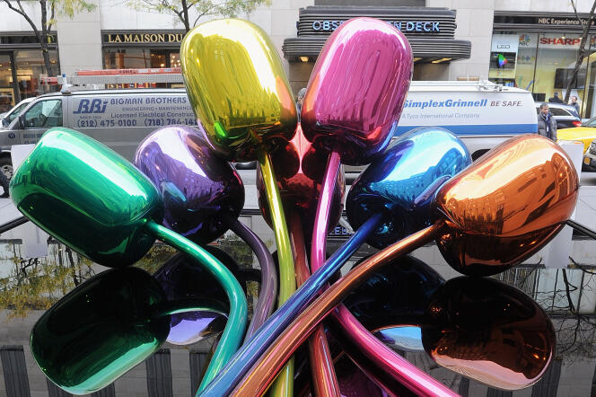 La sculpture de Jeff Koons, le 6 novembre 2012 à New York City.